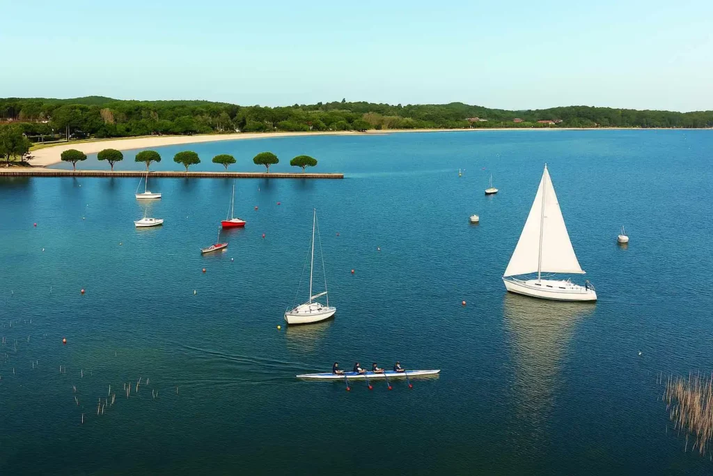 lac d'hourtin pour activités en famille
